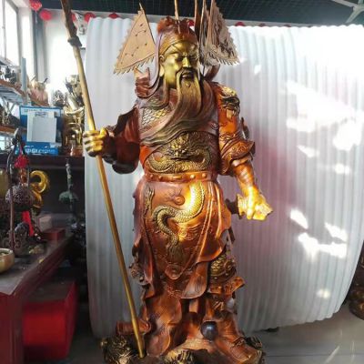 玻璃钢仿铜武财神关羽关公博鱼网页版寺院家居供奉神像摆件