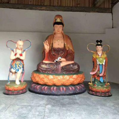 玻璃钢彩绘户外园林景观观音博鱼网页版