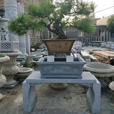 庭院景观石材花架别墅户外石雕花盆定制 公园景观摆件博鱼网页版
