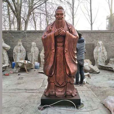 校园古代名人景观玻璃钢仿铜孔子博鱼网页版