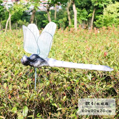 园林喷水灰色玻璃钢蜻蜓博鱼网页版