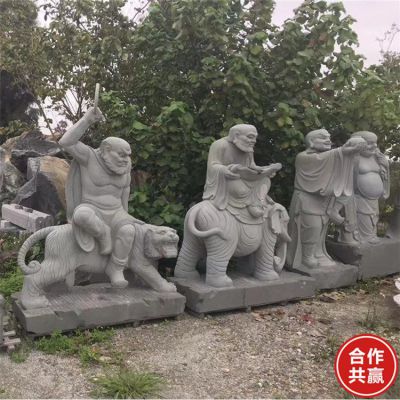 户外景区大理石花岗石石雕十八罗汉博鱼网页版