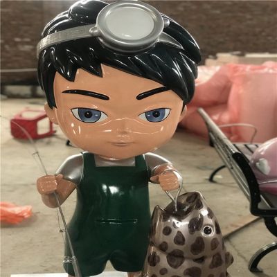 玻璃钢卡通户外园林景观人物博鱼网页版
