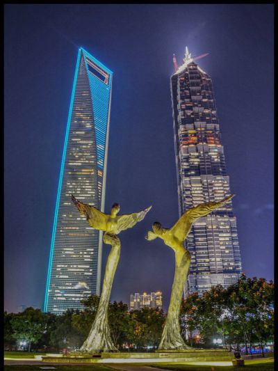 城市园林不锈钢抽象天使广场景观博鱼网页版