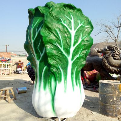 玻璃钢大型彩绘仿真白菜农场摆件博鱼网页版