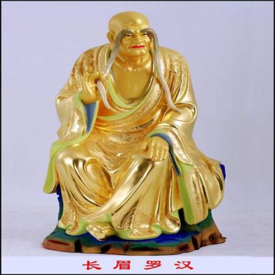 铸铜降龙罗汉博鱼网页版 寺院铜佛像摆件