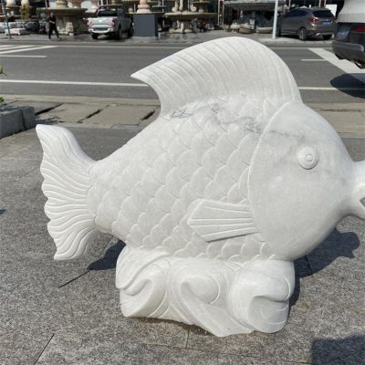 户外喷泉水景摆件大理石石雕鱼博鱼网页版