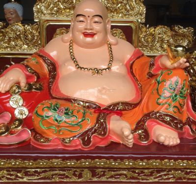 寺庙大型仿真人物景观景区玻璃钢彩绘弥勒佛博鱼网页版