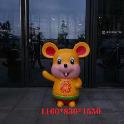 玻璃钢卡通小老鼠博鱼网页版 商场美陈摆件