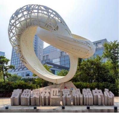 不锈钢创意镂空圆环 主题公园标志博鱼网页版