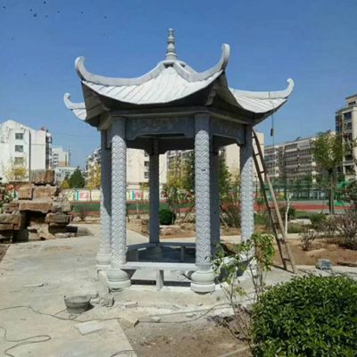 大理石石雕园林景观石雕户外共凉亭