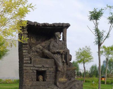 探查敌情的铜雕八路军博鱼网页版