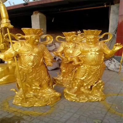  铸铜佛像彩绘贴金四大天王博鱼网页版