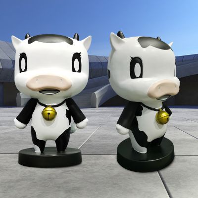 幼儿园两只卡通玻璃钢牛博鱼网页版