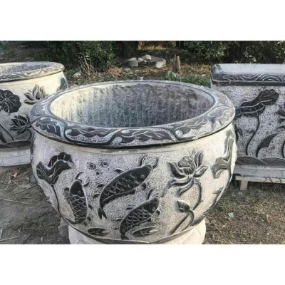 青石石雕园林庭院石缸博鱼网页版