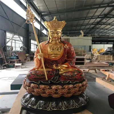 宗教庙宇不锈钢彩绘供奉佛像地藏王博鱼网页版