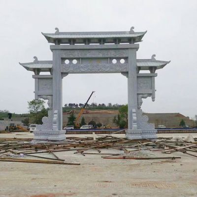 石雕牌坊牌楼单门仿古中式新农村建设园林博鱼网页版