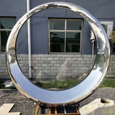 镜面不锈钢几何圆环博鱼网页版