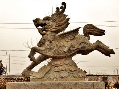 广场大象不锈钢做旧奔跑的神兽麒麟博鱼网页版