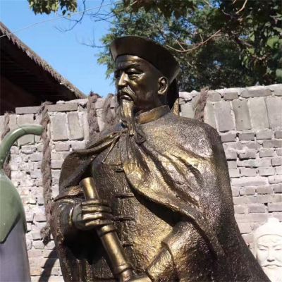 林则徐玻璃钢雕像细节展示