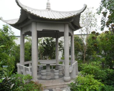 大理石石雕花园六角凉亭博鱼网页版
