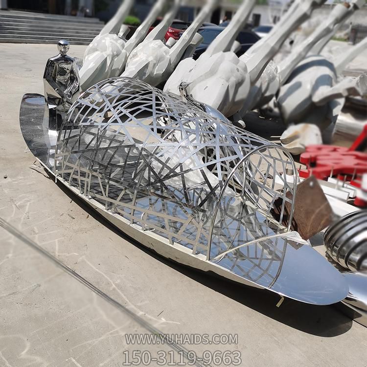 不锈钢创意户外水景镂空船博鱼网页版