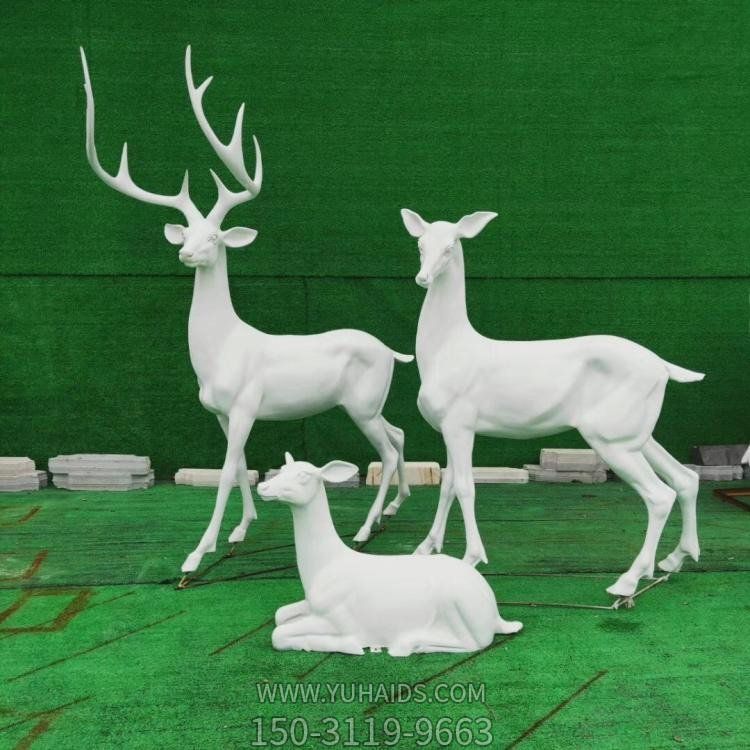 公园玻璃钢几何面抽象彩色鹿摆件博鱼网页版