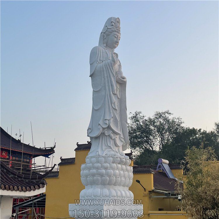 大理石石雕户外景区大型观音菩萨博鱼网页版
