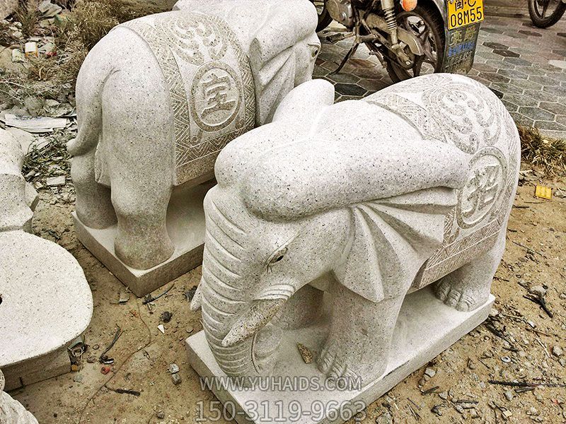 庭院寺庙大理石石雕大象博鱼网页版