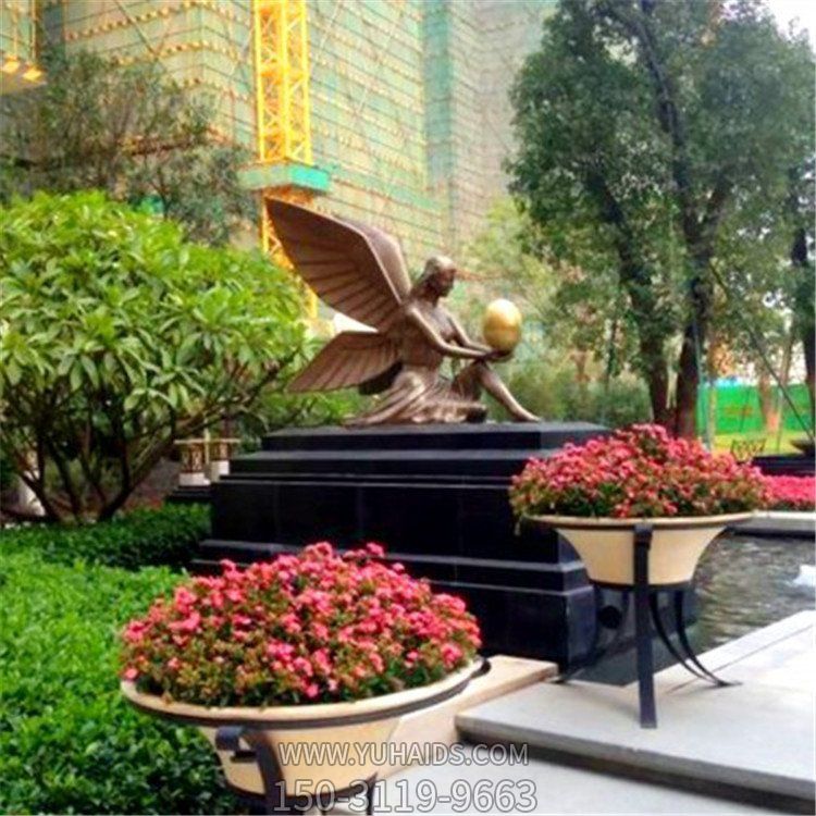 小区花园装饰玻璃钢仿铜欧式仙子雕像博鱼网页版