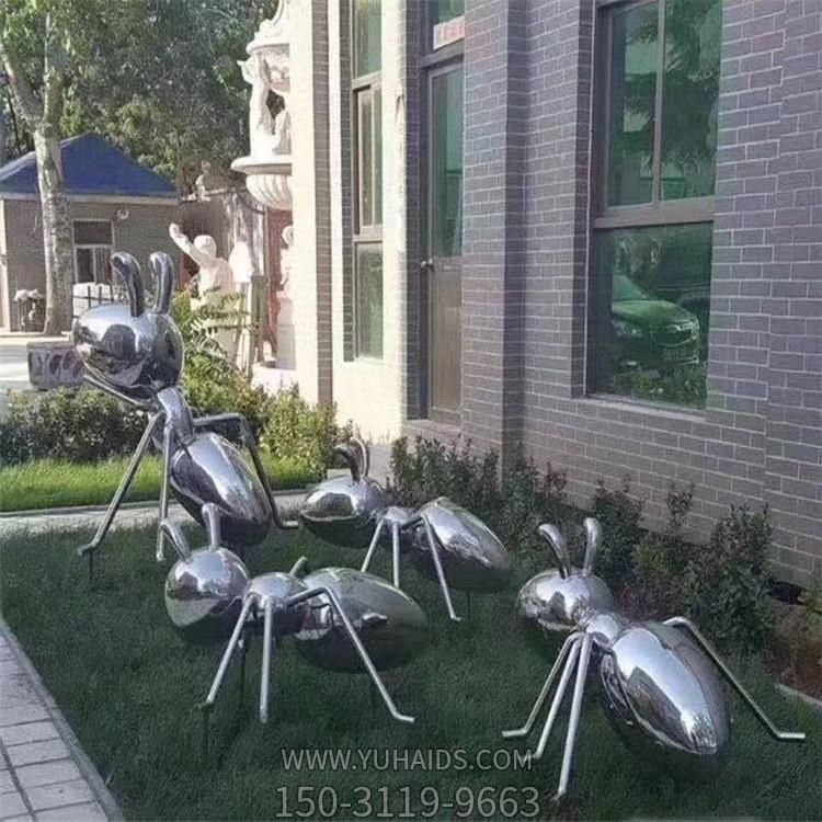 镜面不锈钢户外草坪抽象蚂蚁博鱼网页版