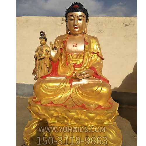 如来佛祖景观玻璃钢贴金彩绘寺庙宗教供奉佛像博鱼网页版