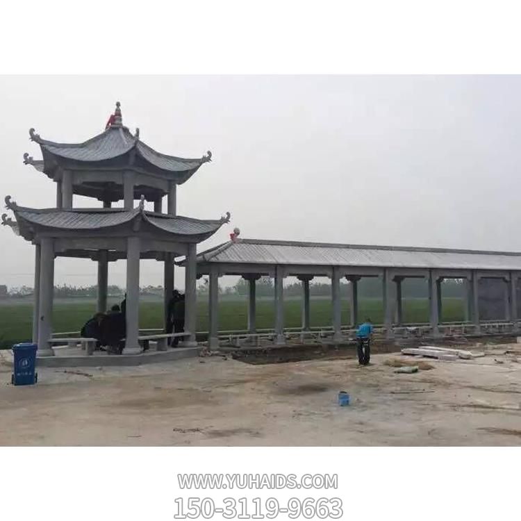 户外园林广场大型仿古中式长廊凉亭博鱼网页版