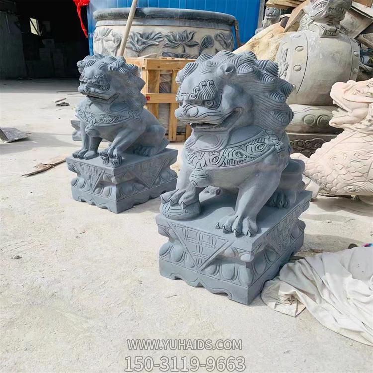 庭院门口别墅小区青石石雕镇宅招财狮子博鱼网页版