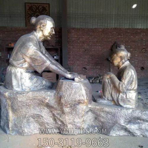 玻璃钢仿铜寓言故事铁杵磨成针情景人物博鱼网页版