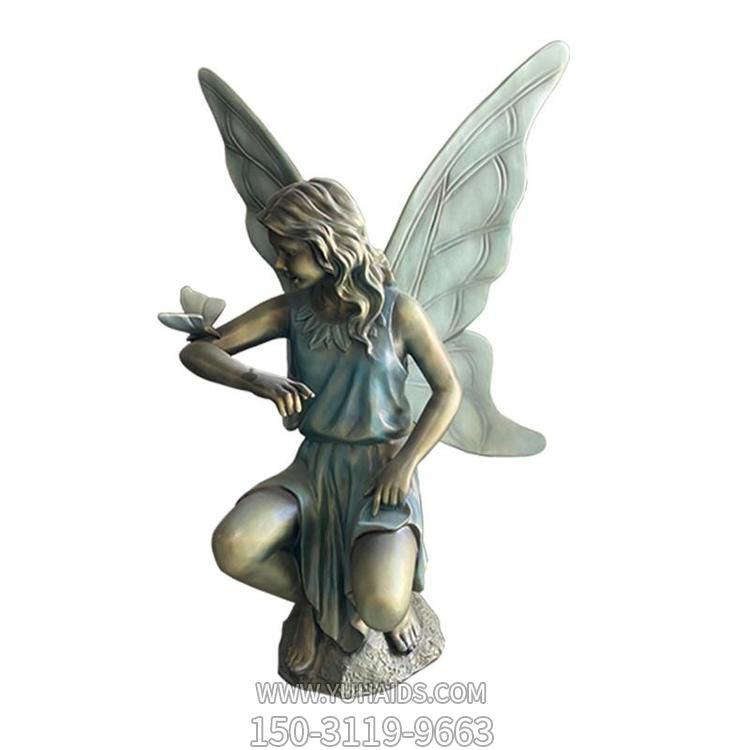 小区景点装饰摆放玻璃钢彩绘西方天使人物雕像博鱼网页版