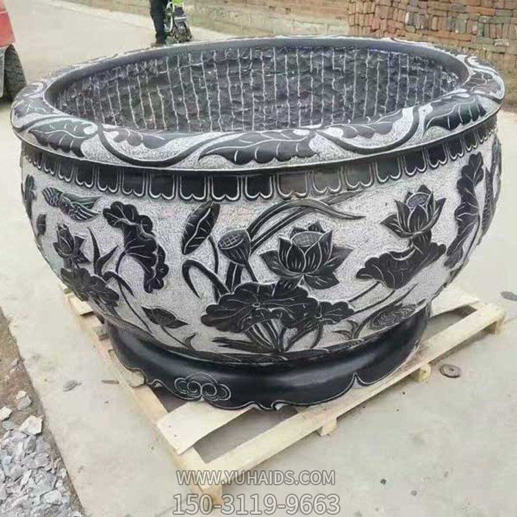 园林景区大型大理石石雕鱼缸博鱼网页版