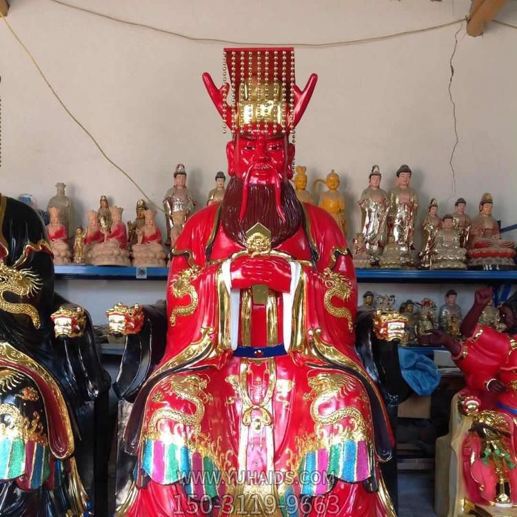玻璃钢彩绘景点寺庙大型供奉龙王摆件博鱼网页版