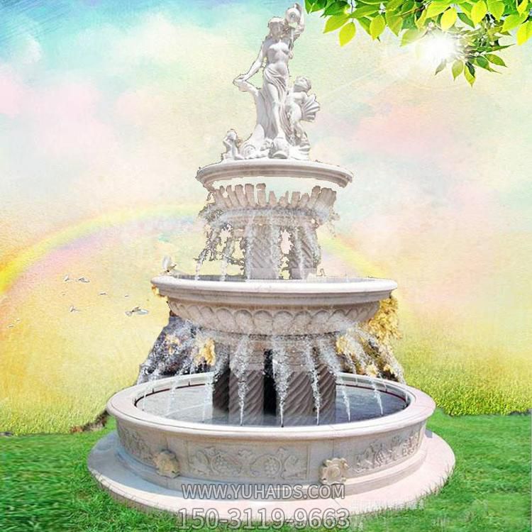 别墅庭院摆放大型欧式人物多层喷泉博鱼网页版