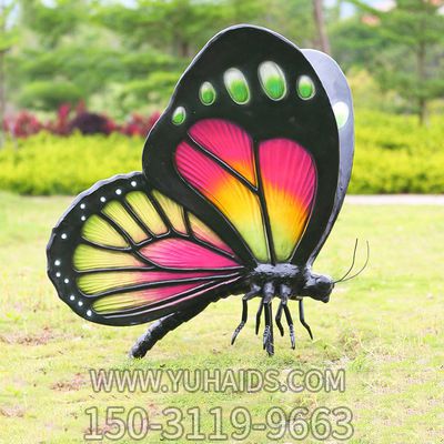 彩绘玻璃钢庭院蝴蝶博鱼网页版