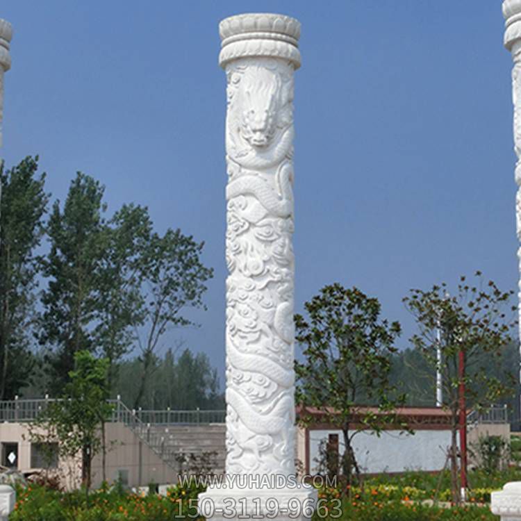 花岗岩石雕龙柱 各种寺庙青石盘龙柱 景区石龙柱博鱼网页版