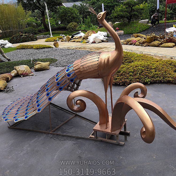 不锈钢孔雀，烤漆艺术动物造型博鱼网页版