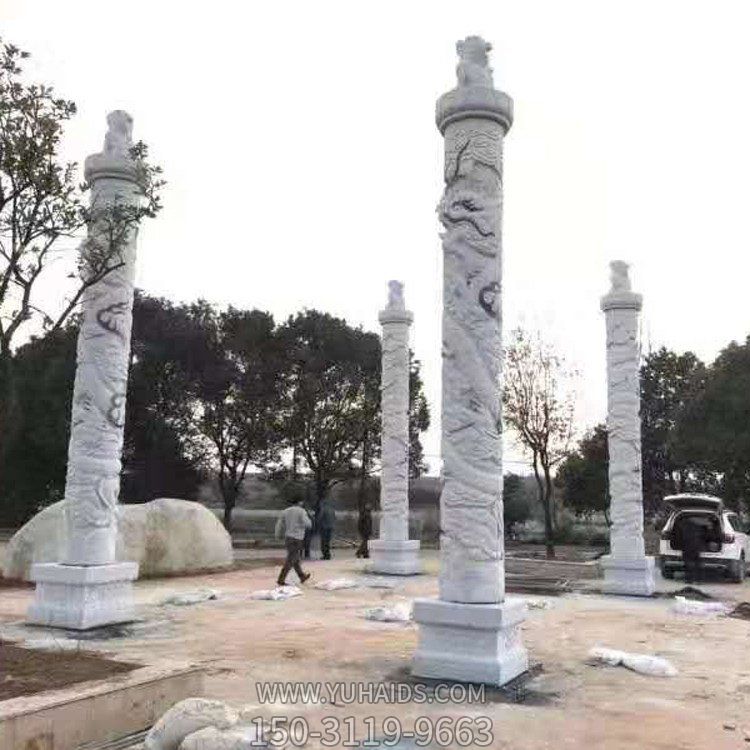 广场大型大理石石雕文化柱博鱼网页版