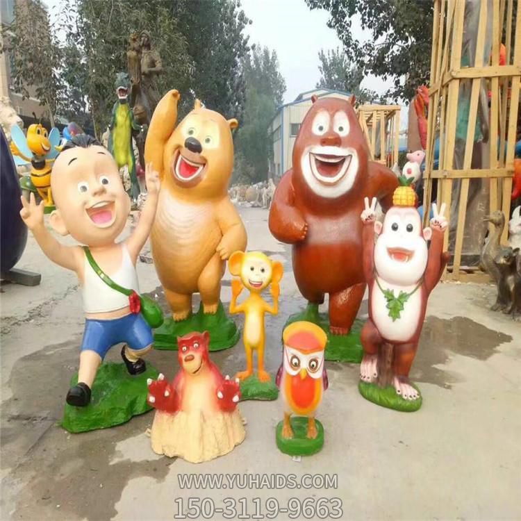 动画片人物景观玻璃钢卡通熊出没博鱼网页版