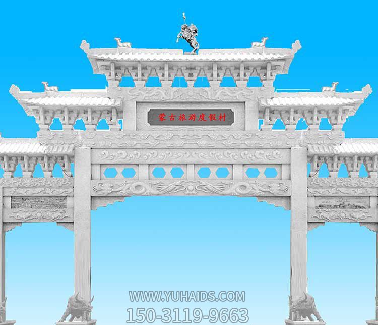 旅游景观汉白玉牌楼装饰博鱼网页版