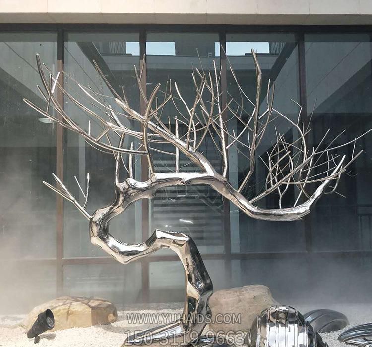 园林别墅摆放不锈钢镜面树博鱼网页版