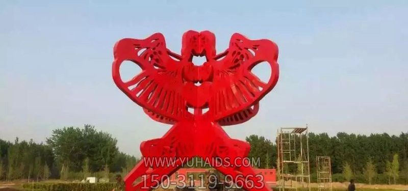 主题文化公园不摆放红色中国特色镂空不锈钢风筝博鱼网页版