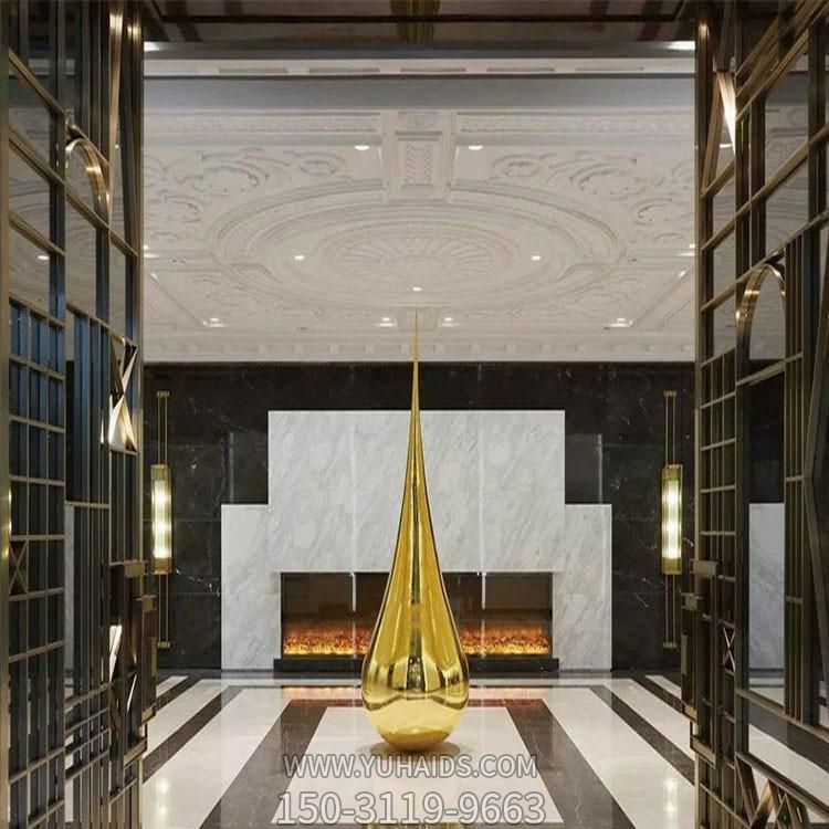 酒店大堂装饰不锈钢镜面水滴博鱼网页版