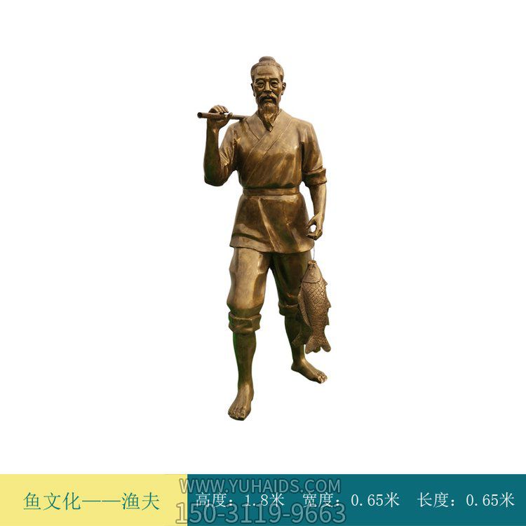 玻璃钢仿铜鱼文化渔夫博鱼网页版