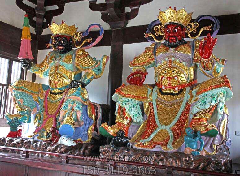 寺庙大型玻璃钢彩绘鎏金天王博鱼网页版